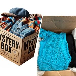 MYSTERY BOX WOMENS “sz M” CLOTHING 7 PIECE BUNDLE FOR RESALE Or SELF MB8